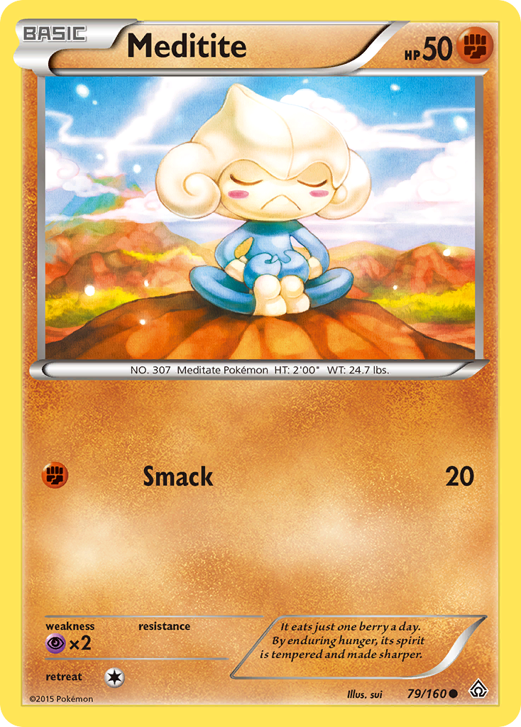Meditite – Primal Clash 79/160 Pokémon card