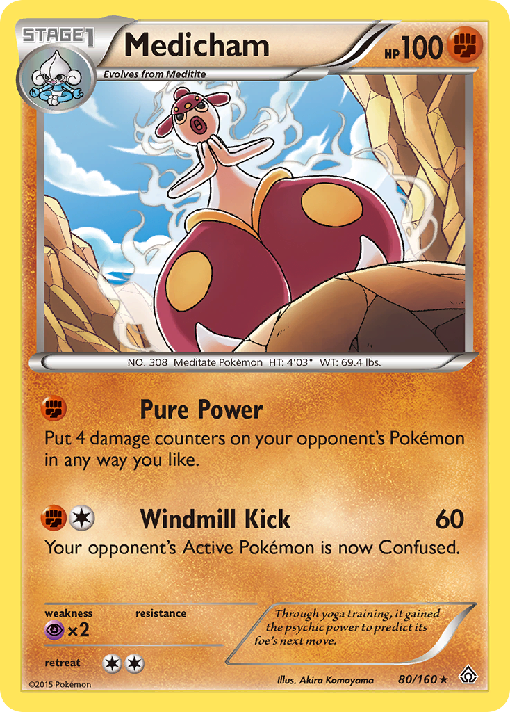 Medicham – Primal Clash 80/160 Pokémon card