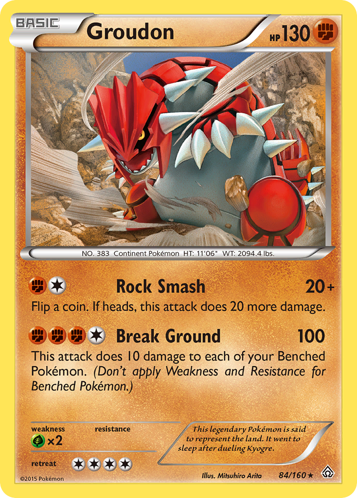 Groudon – Primal Clash 84/160 Pokémon card