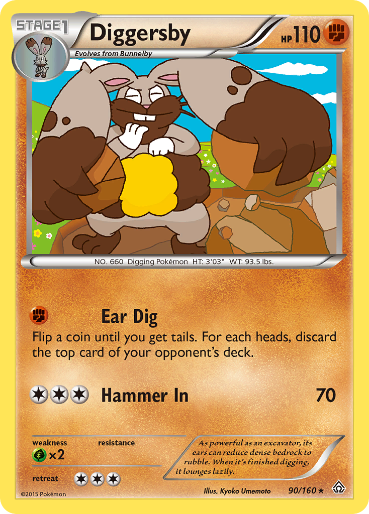 Diggersby – Primal Clash 90/160 Pokémon card