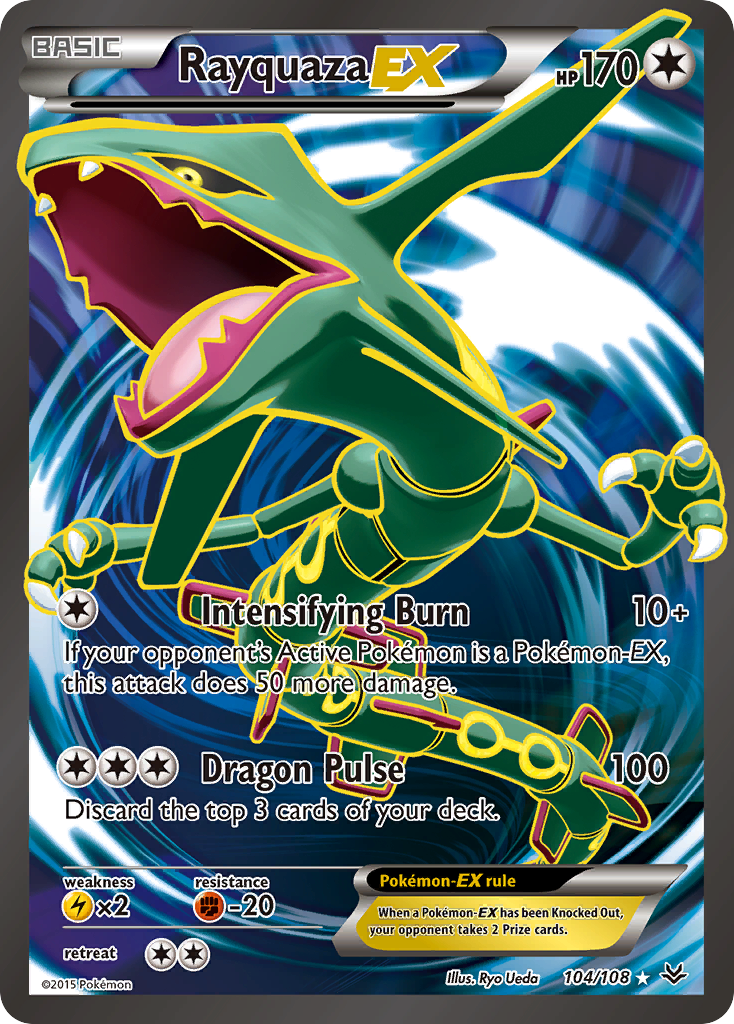 Rayquaza-EX – Roaring Skies 104/108 Pokémon card