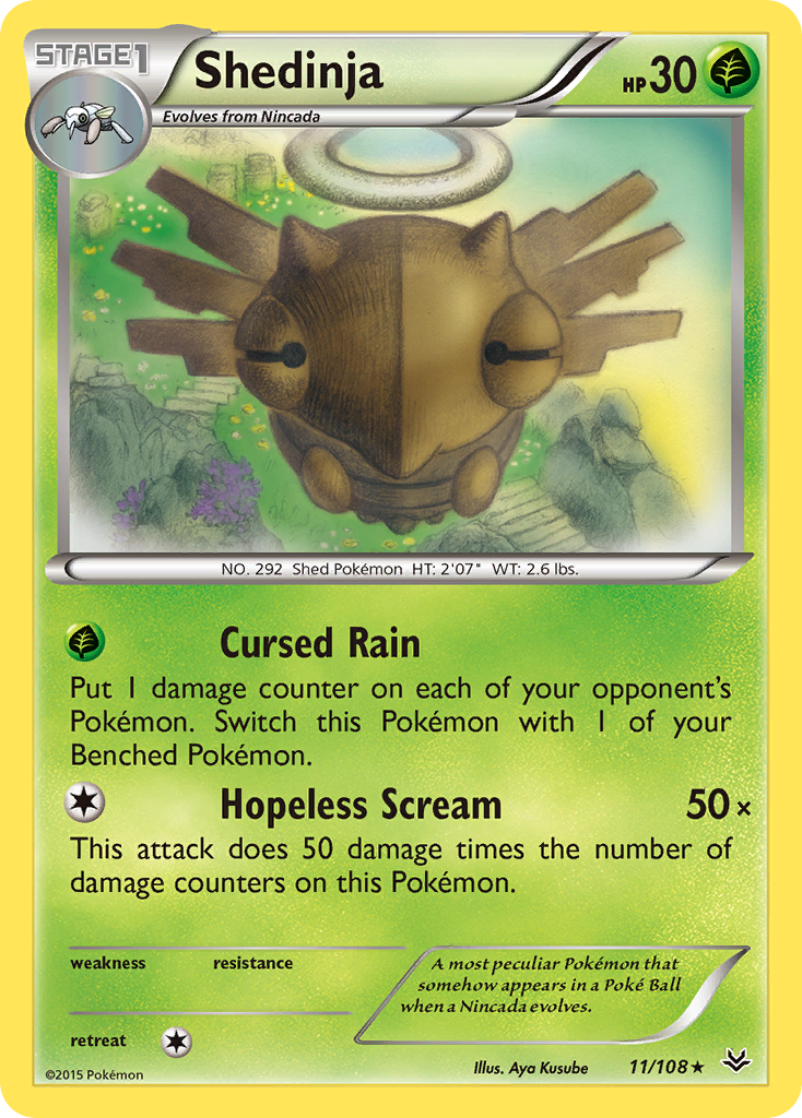Shedinja – Roaring Skies 11/108 Pokémon card