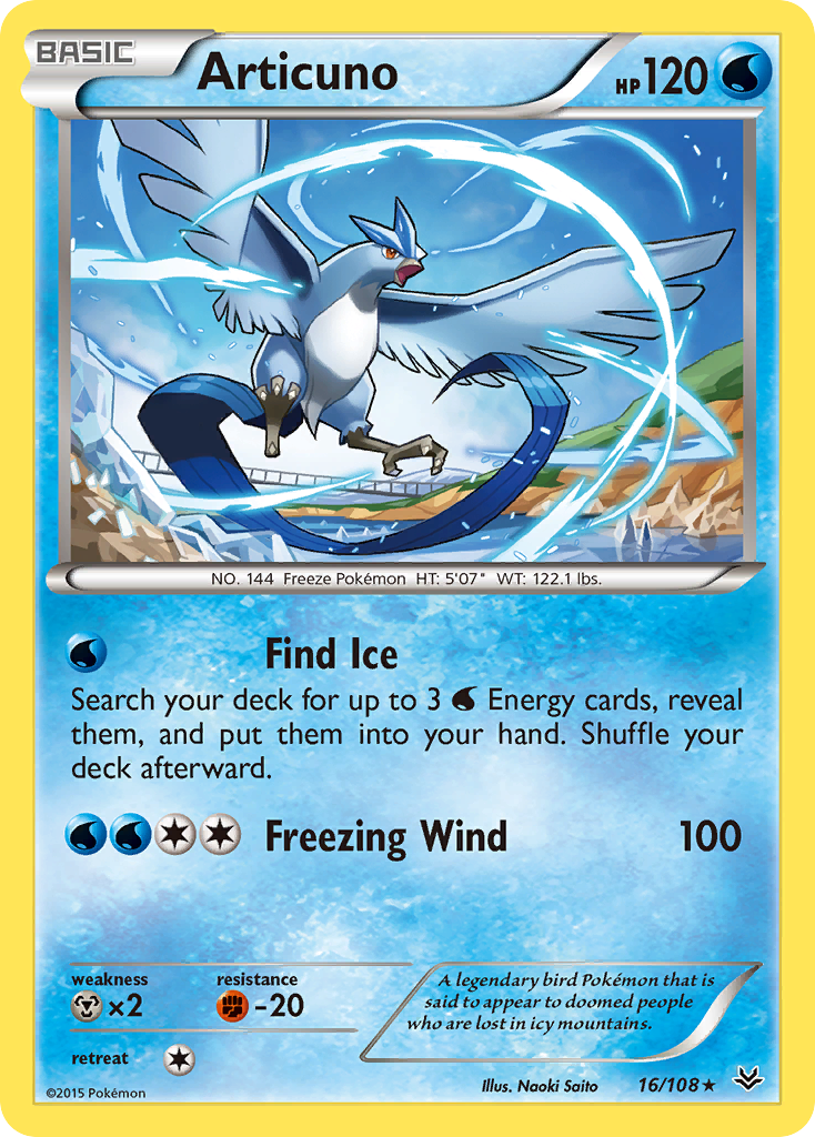 Articuno – Roaring Skies 16/108 Pokémon card