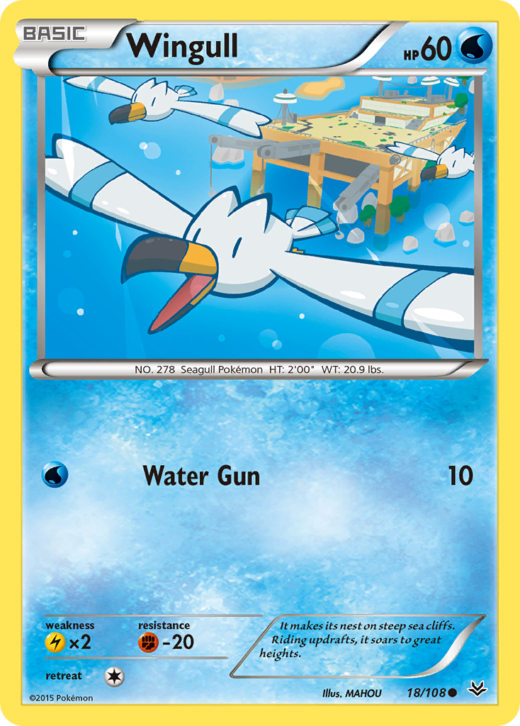 Wingull – Roaring Skies 18/108 Pokémon card