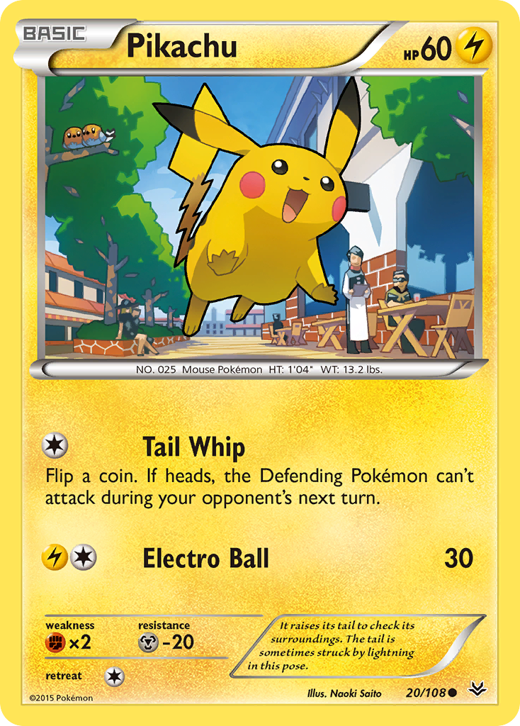 Pikachu – Roaring Skies 20/108 Pokémon card