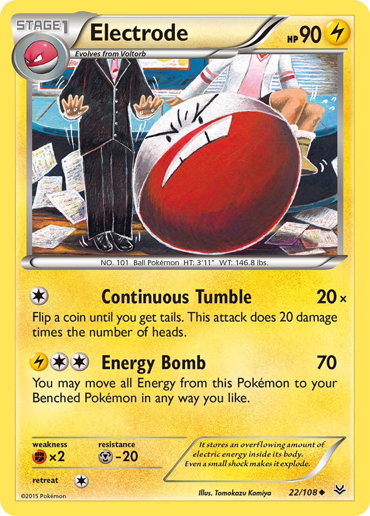Electrode – Roaring Skies 22/108 Pokémon card