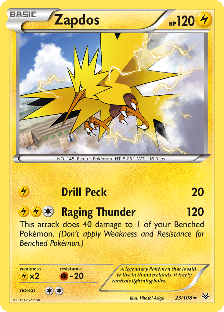Zapdos – Roaring Skies 23/108 Pokémon card