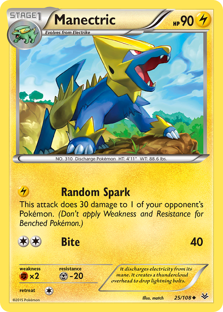 Manectric – Roaring Skies 25/108 Pokémon card