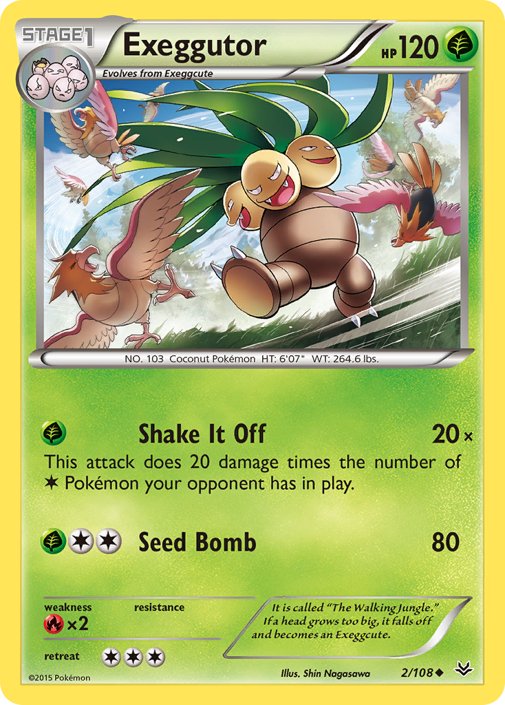 Exeggutor – Roaring Skies 2/108 Pokémon card