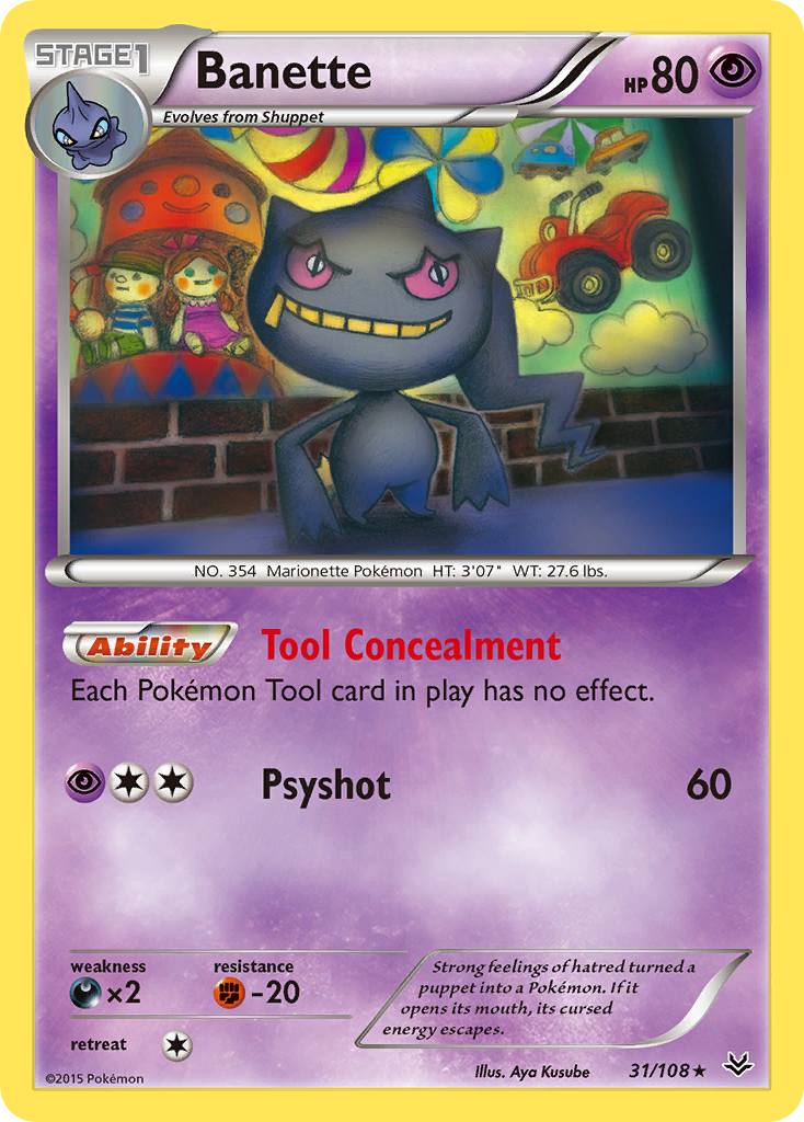 Banette – Roaring Skies 31/108 Pokémon card