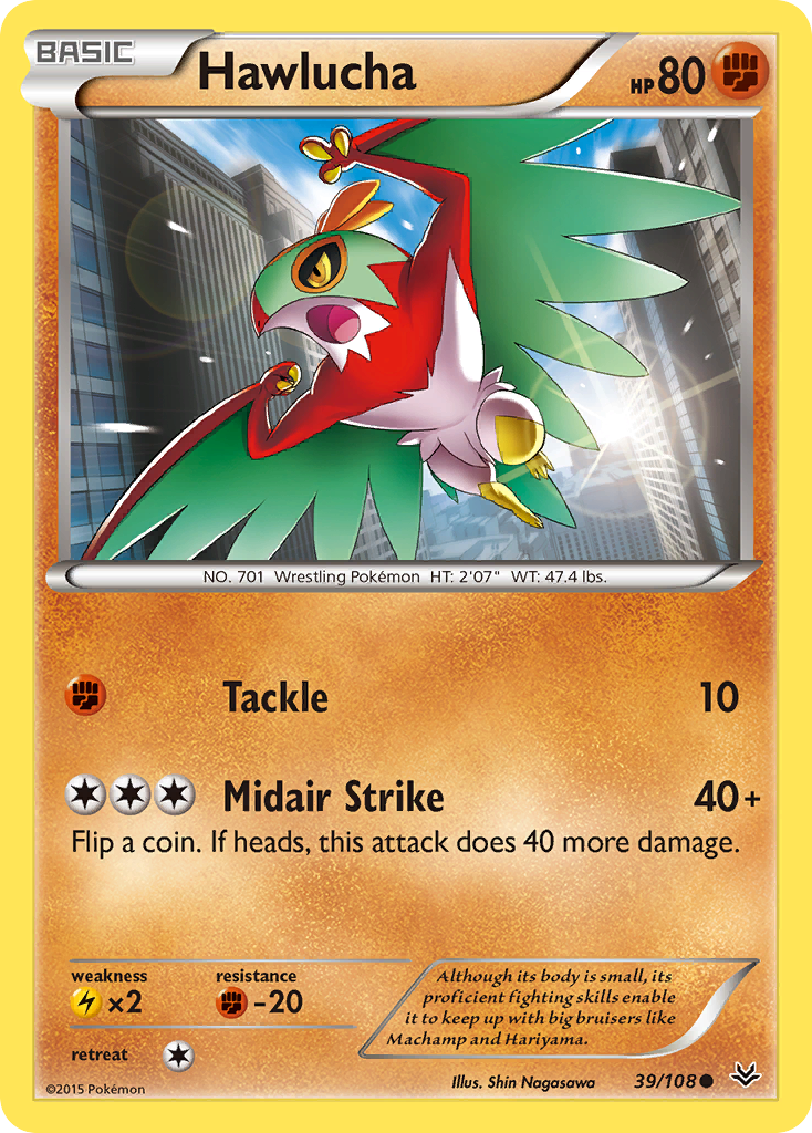 Hawlucha – Roaring Skies 39/108 Pokémon card