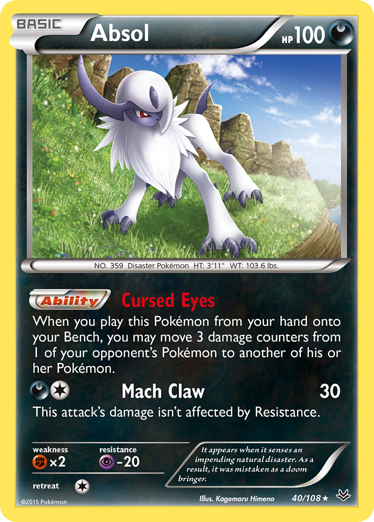 Absol – Roaring Skies 40/108 Pokémon card