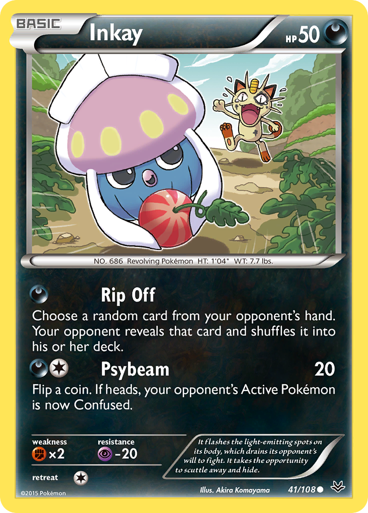 Inkay – Roaring Skies 41/108 Pokémon card