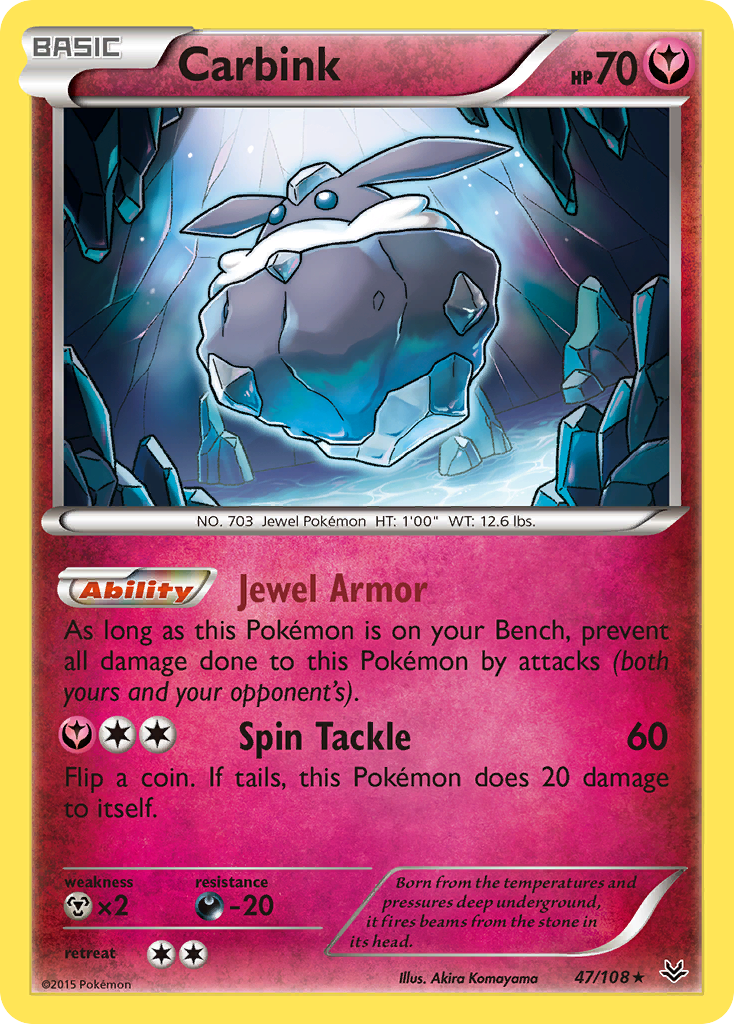 Carbink – Roaring Skies 47/108 Pokémon card