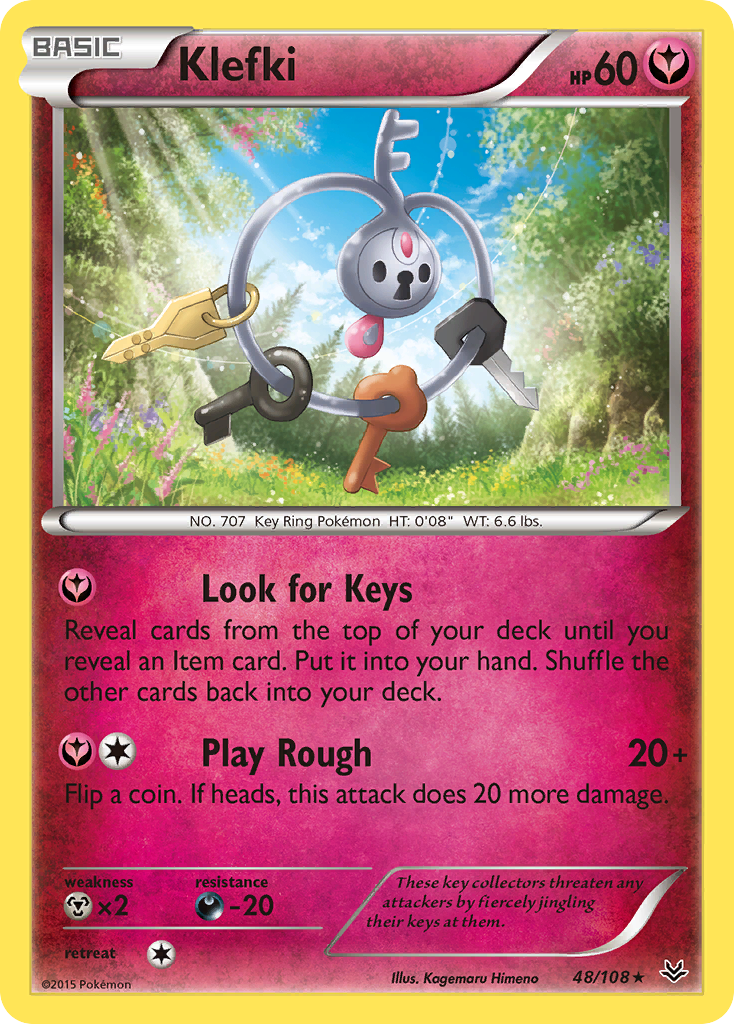 Klefki – Roaring Skies 48/108 Pokémon card