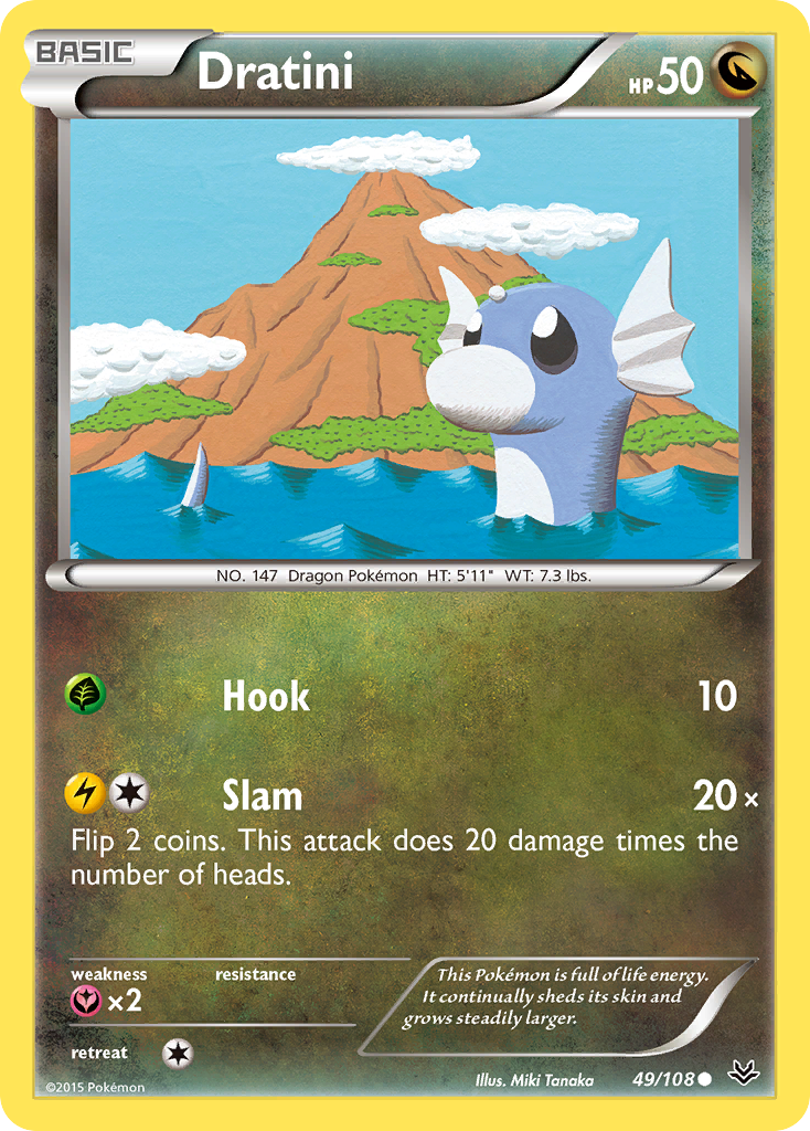 Dratini – Roaring Skies 49/108 Pokémon card