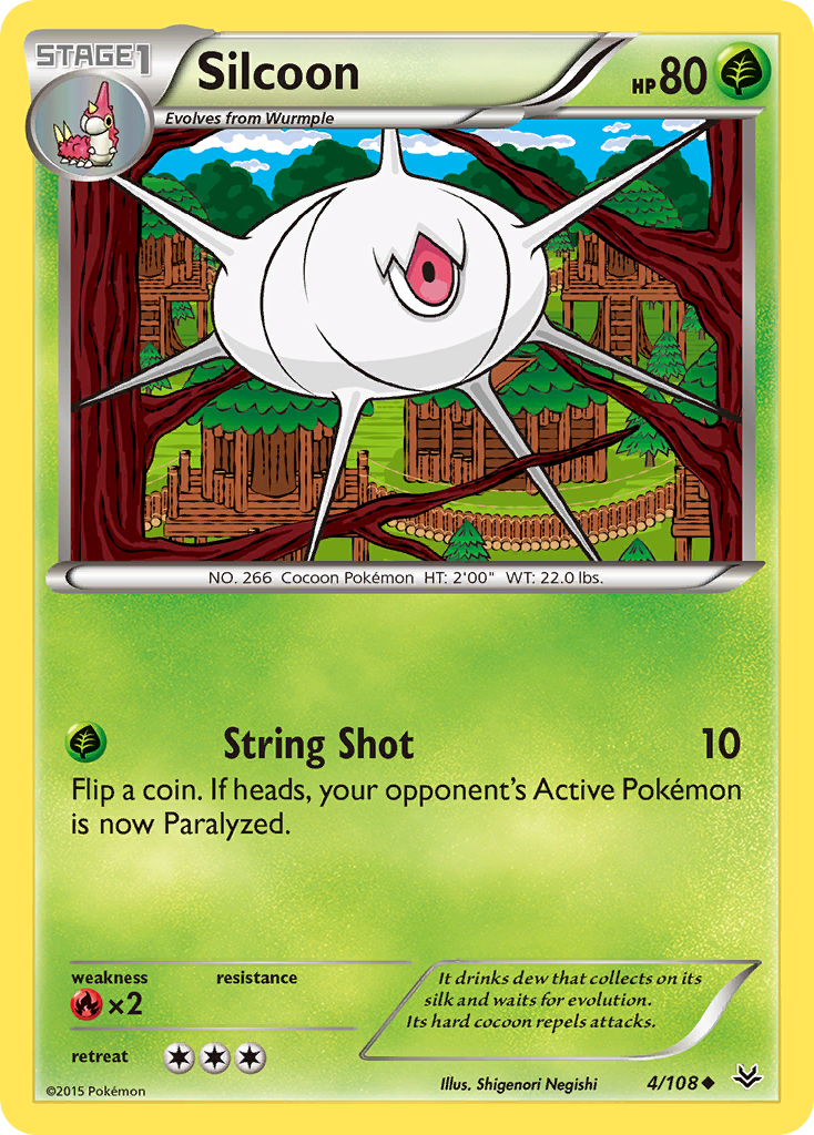 Silcoon – Roaring Skies 4/108 Pokémon card