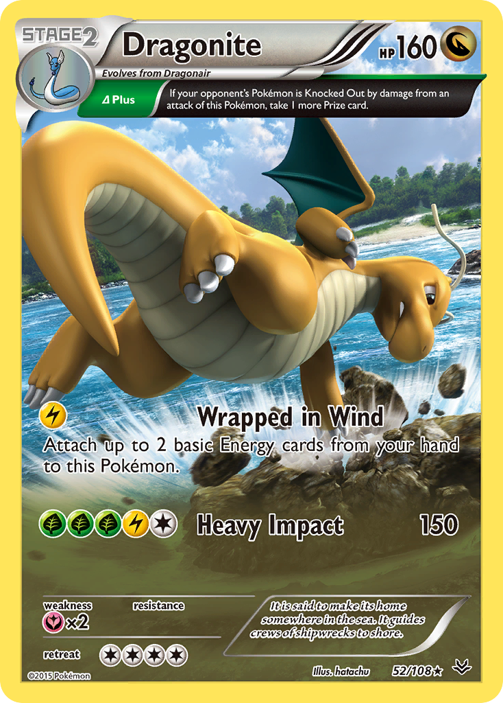 Dragonite – Roaring Skies 52/108 Pokémon card