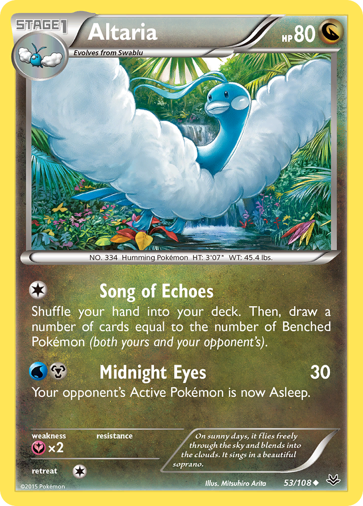 Altaria – Roaring Skies 53/108 Pokémon card