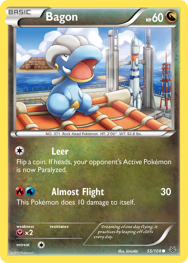 Bagon – Roaring Skies 55/108 Pokémon card