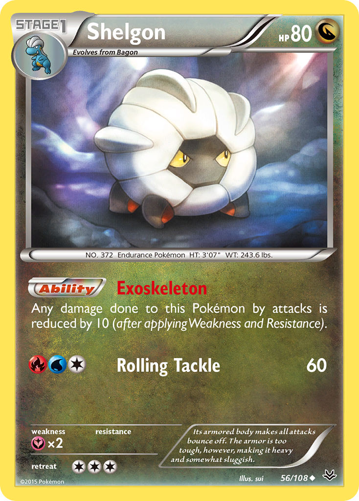 Shelgon – Roaring Skies 56/108 Pokémon card