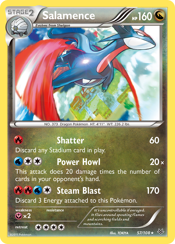 Salamence – Roaring Skies 57/108 Pokémon card