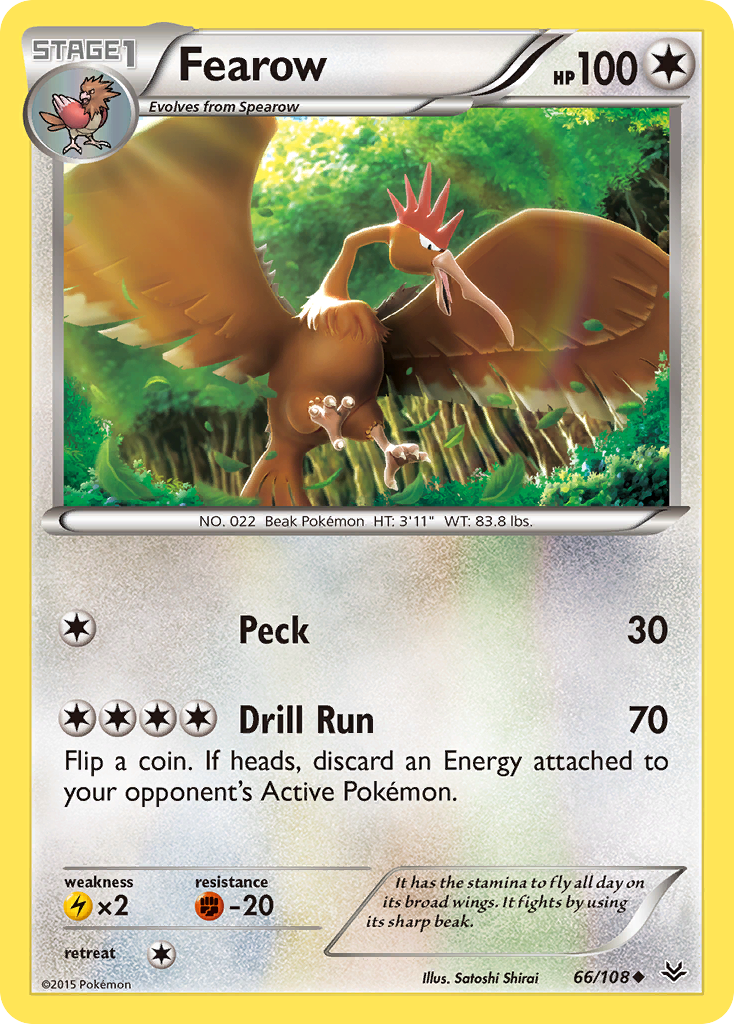 Fearow – Roaring Skies 66/108 Pokémon card