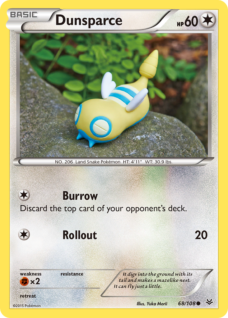 Dunsparce – Roaring Skies 68/108 Pokémon card