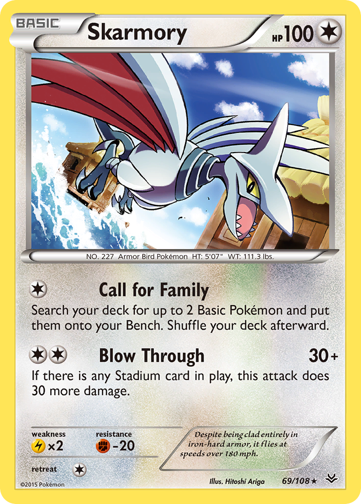 Skarmory – Roaring Skies 69/108 Pokémon card