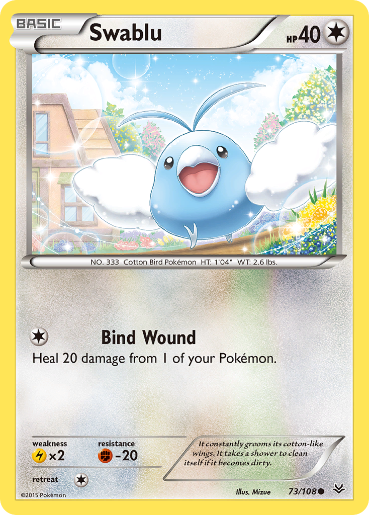 Swablu – Roaring Skies 73/108 Pokémon card