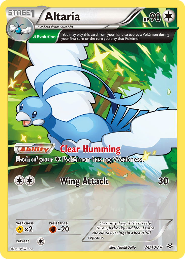 Altaria – Roaring Skies 74/108 Pokémon card