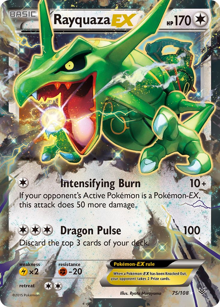 Rayquaza-EX – Roaring Skies 75/108 Pokémon card