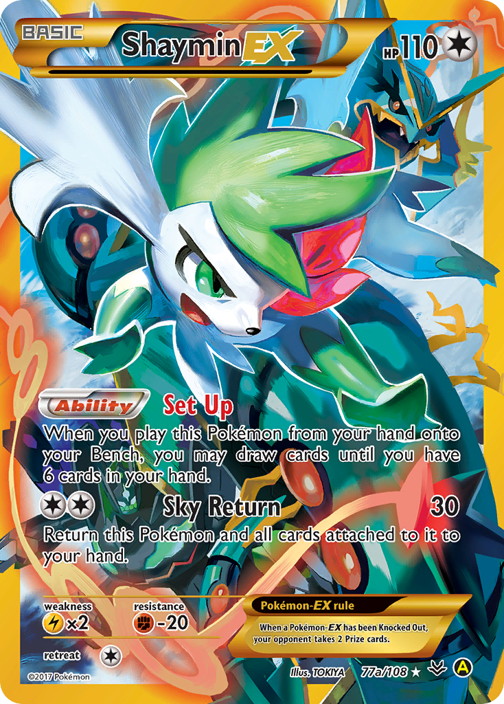 Shaymin-EX – Roaring Skies 77a/108 Pokémon card