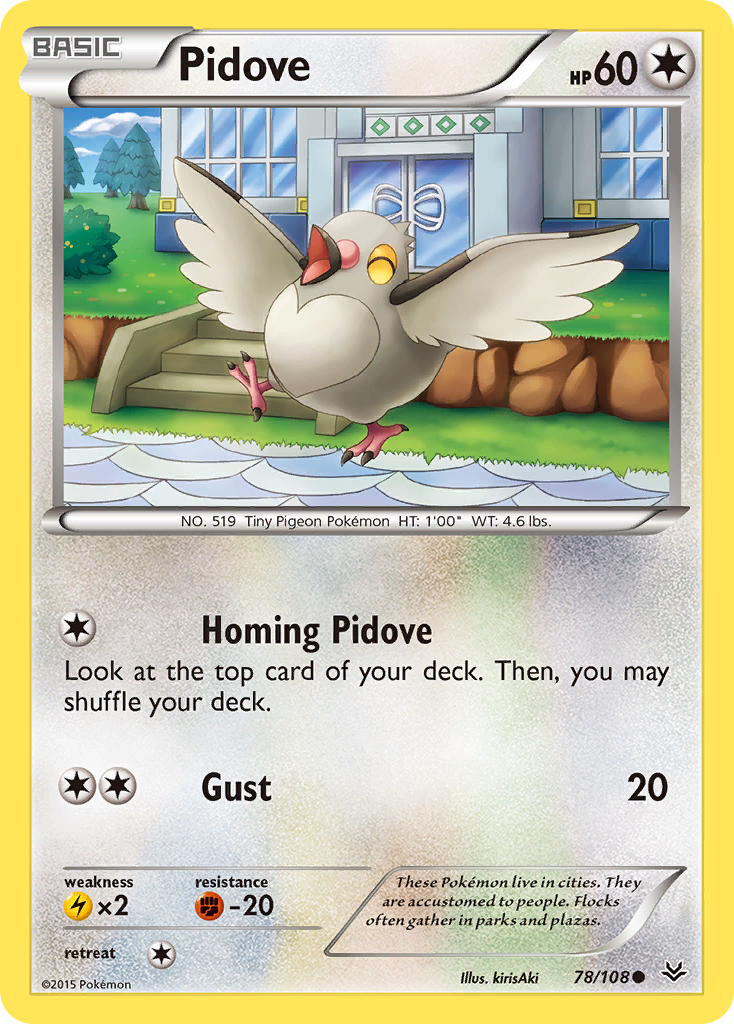 Pidove – Roaring Skies 78/108 Pokémon card