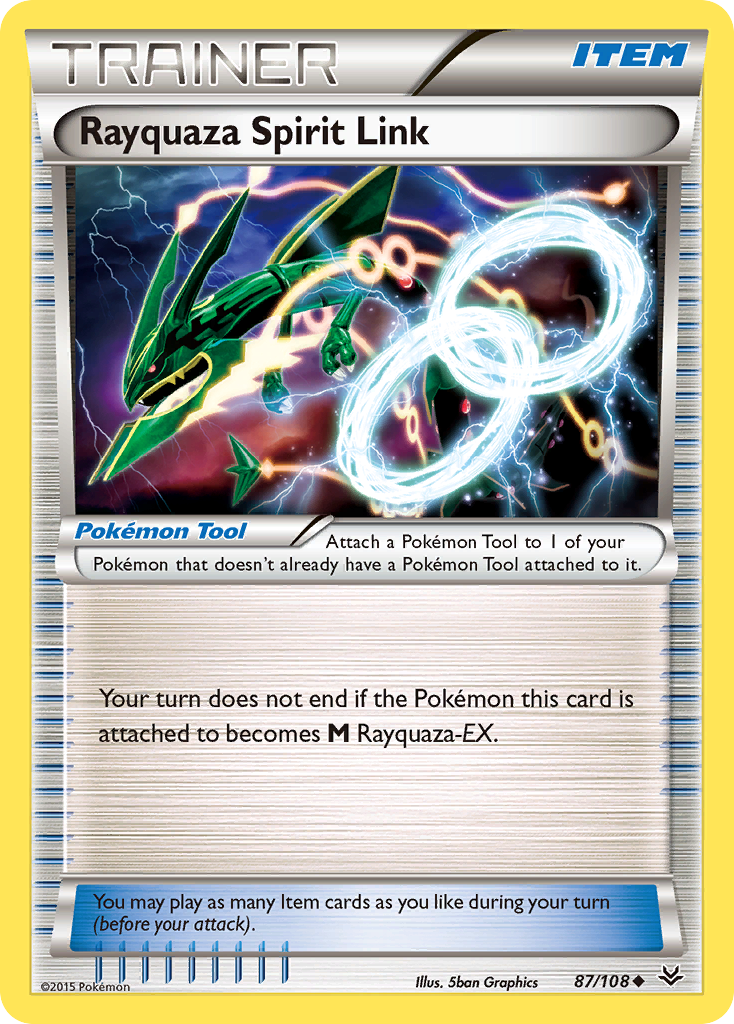 Rayquaza Spirit Link – Roaring Skies 87/108 Pokémon card