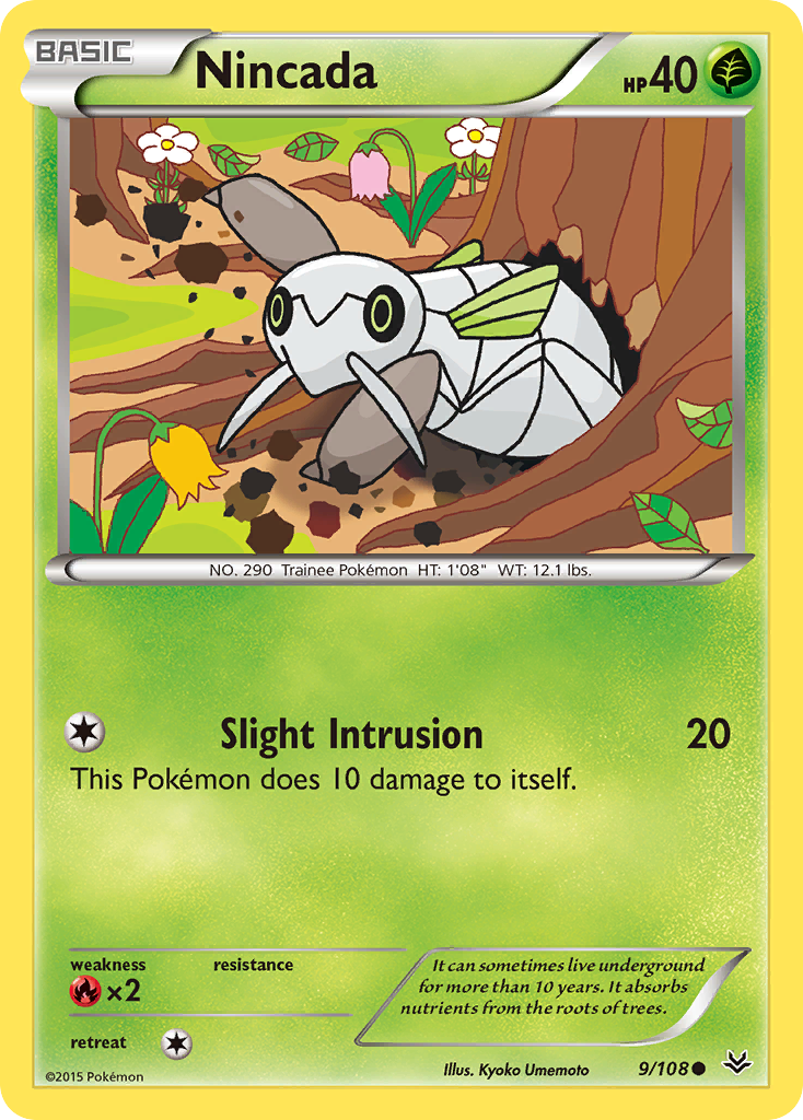 Nincada – Roaring Skies 9/108 Pokémon card