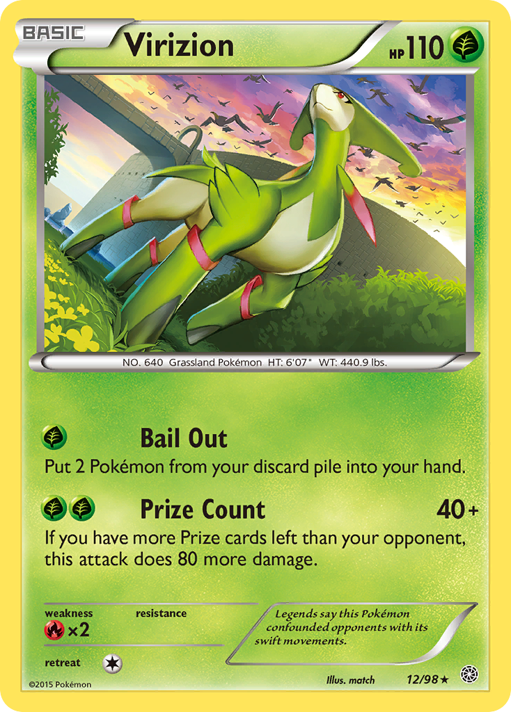 Virizion – Ancient Origins 12/98 Pokémon card