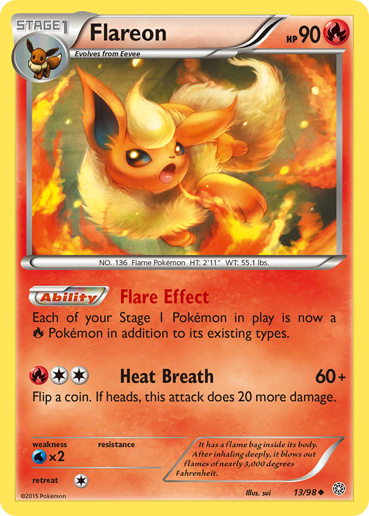 Flareon – Ancient Origins 13/98 Pokémon card