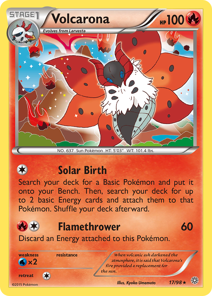 Volcarona – Ancient Origins 17/98 Pokémon card