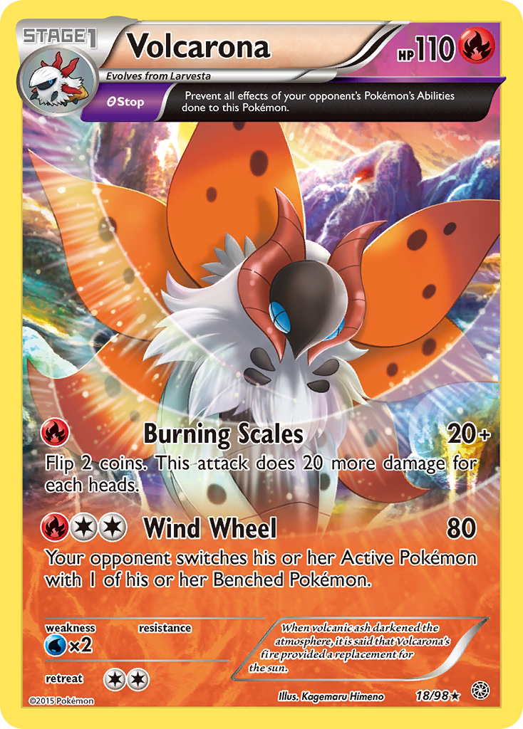 Volcarona – Ancient Origins 18/98 Pokémon card