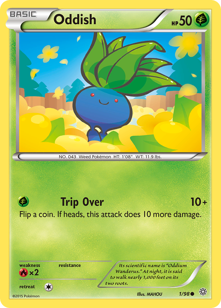 Oddish – Ancient Origins 1/98 Pokémon card