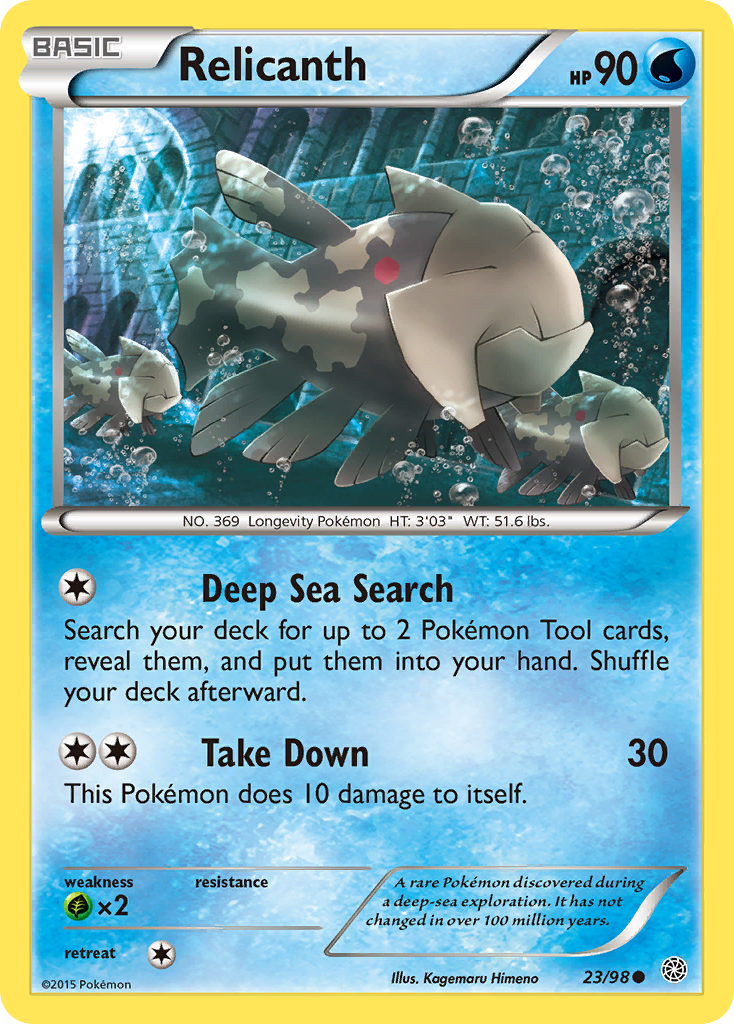 Relicanth – Ancient Origins 23/98 Pokémon card
