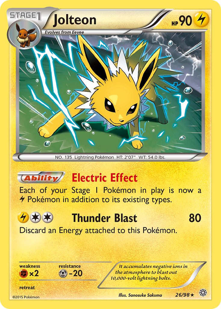 Jolteon – Ancient Origins 26/98 Pokémon card