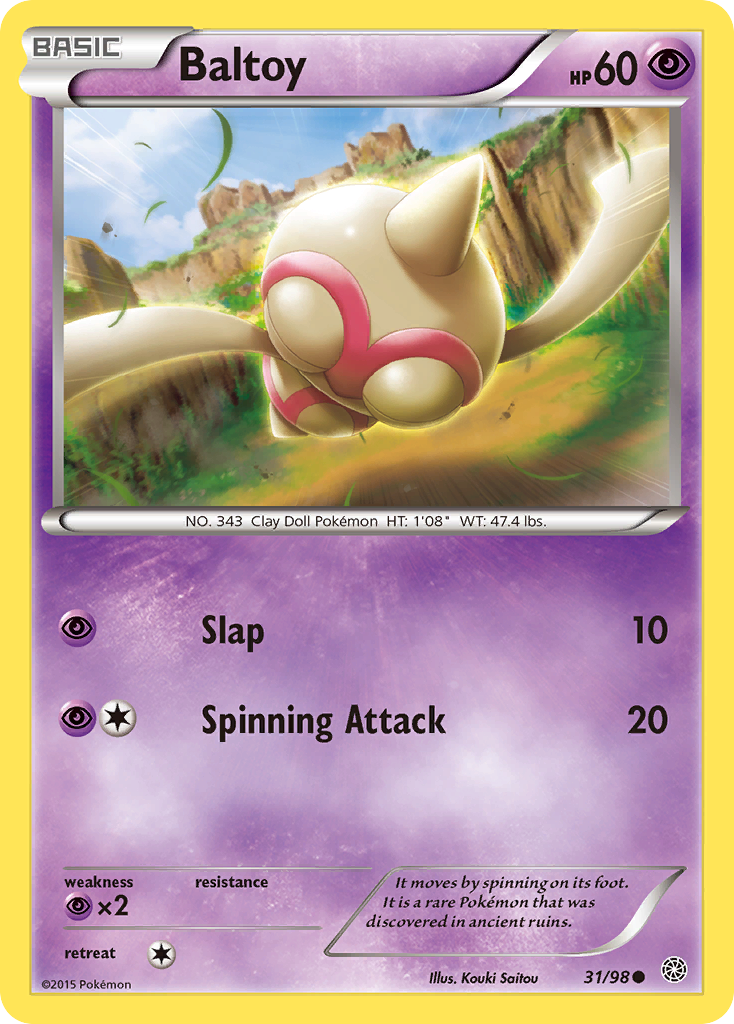 Baltoy – Ancient Origins 31/98 Pokémon card