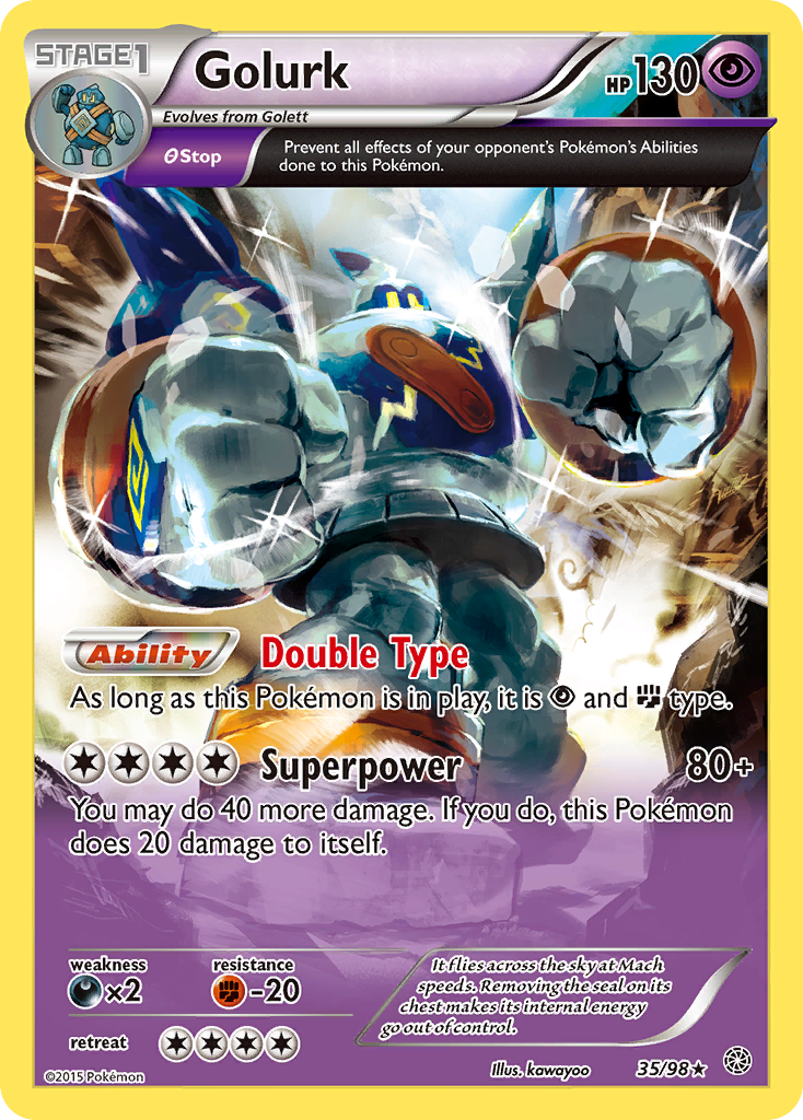 Golurk – Ancient Origins 35/98 Pokémon card