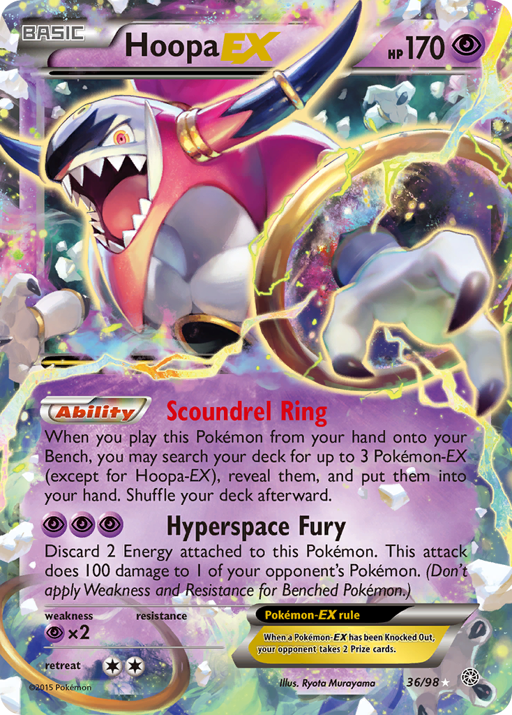 Hoopa-EX – Ancient Origins 36/98 Pokémon card