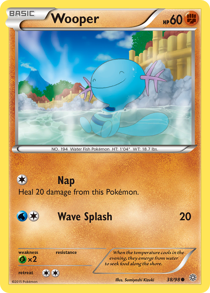 Wooper – Ancient Origins 38/98 Pokémon card