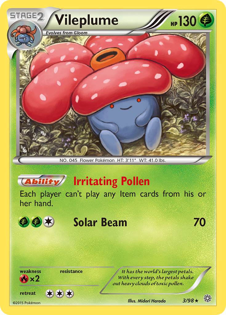 Vileplume – Ancient Origins 3/98 Pokémon card