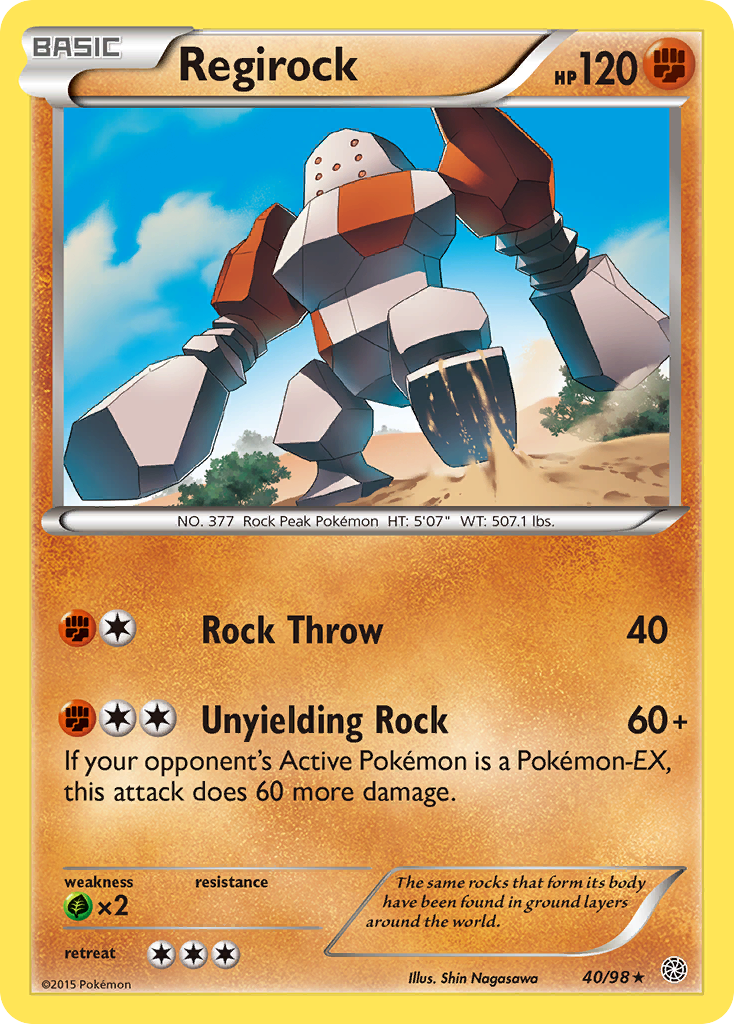 Regirock – Ancient Origins 40/98 Pokémon card