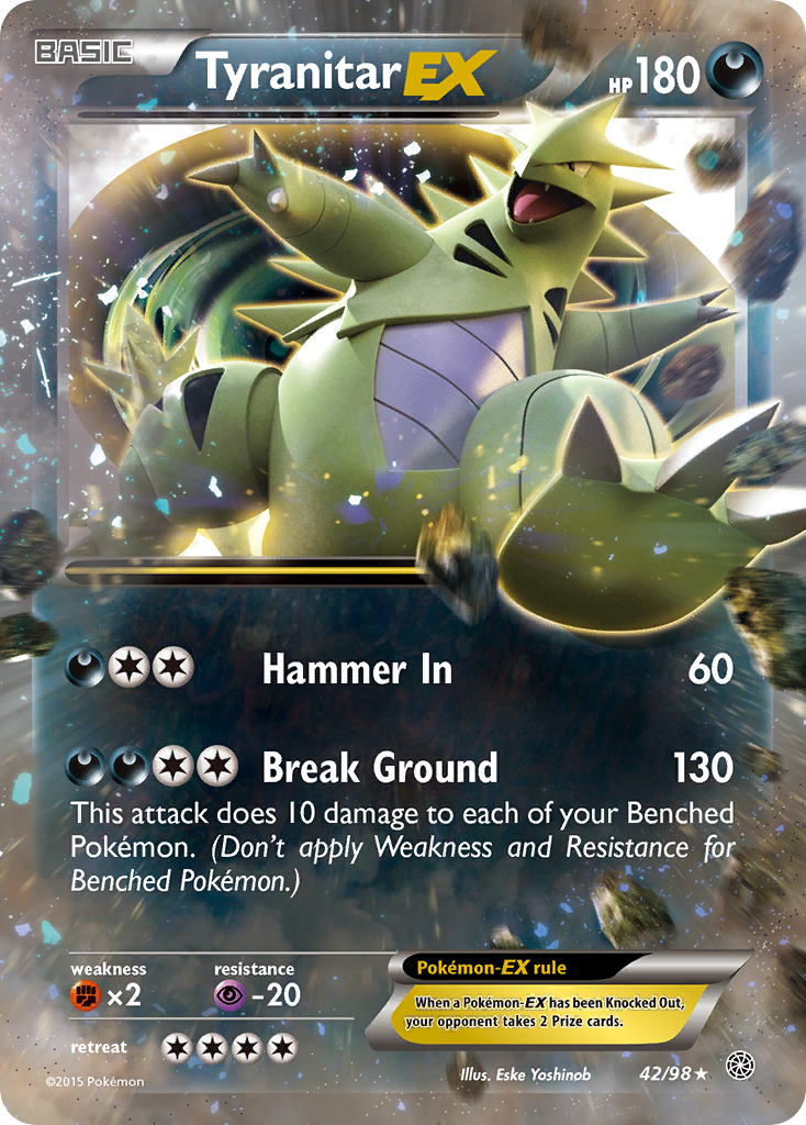 Tyranitar-EX – Ancient Origins 42/98 Pokémon card